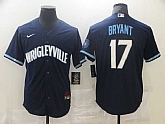 Cubs 17 Kris Bryant Navy 2021 City Connect Cool Base Jersey,baseball caps,new era cap wholesale,wholesale hats